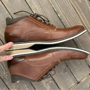 Hawker Rye Iboven Low Chukka Ankle Boots Men\'s Brown Leather Size 8.5/41.5 Rye mens chukka - Gem main image 4